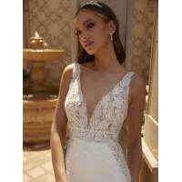  Een sensuele trouwjurk in zeemeermin silhouet.