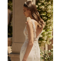  Een sensuele trouwjurk in zeemeermin silhouet.