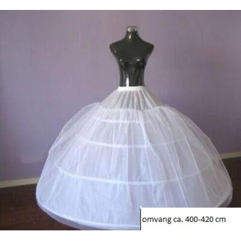  Bruid petticoat 4-rings met 2 lagen tule.