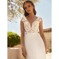 Een prachtige A-lijn trouwjurk.