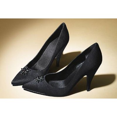 Satijnen peeptoe. Maat 36