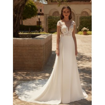 Een prachtige A-lijn trouwjurk.